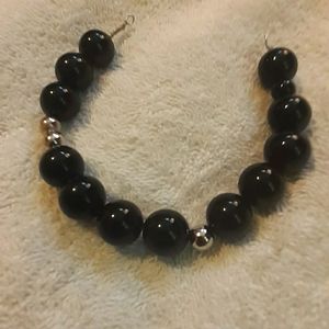 Black Agate Pearl Bracelet